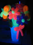 Neon Flowers in Blacklight
